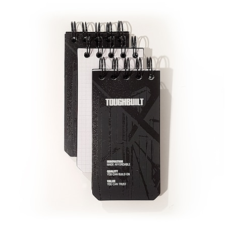 Toughbuilt Grid Notebooks, PK3, (X-Small) TB-56-XS-3